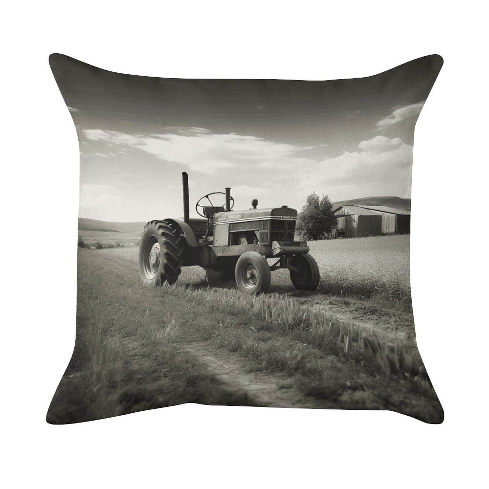 VstaDank Tractor Agriculture Tranquil Throw Pillow Cover Super Soft Golden Velvet Decorative Pillowcase Fashion Modern Square Cushion Case Pillow Case Cozy Couch Cushion Cover for Living Room Bed