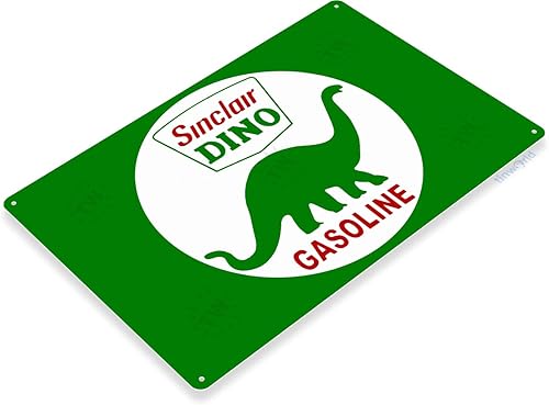 Miniatura 2 de Estaño Signo Sinclair Dino Gas de petróleo pared de metal decoración arte cochera Shop A608