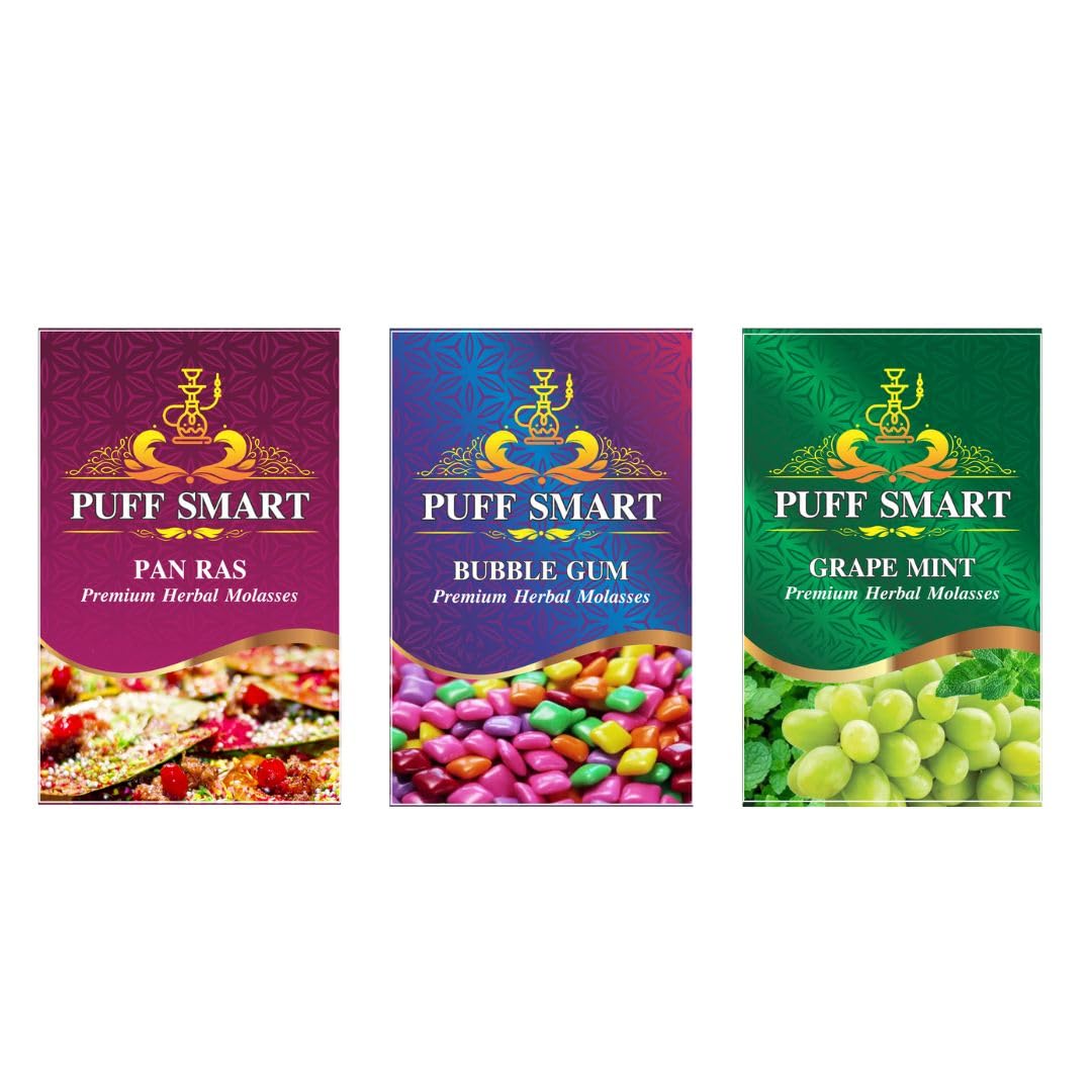 360 tobacco flavors PUFF SMART 3sixty Flavor Paan 360, Bubblegum, Grapes for Hookah Combo (Pack  of 3) (100% Nicotine and Tobacco Free) : Amazon.in: Home & Kitchen