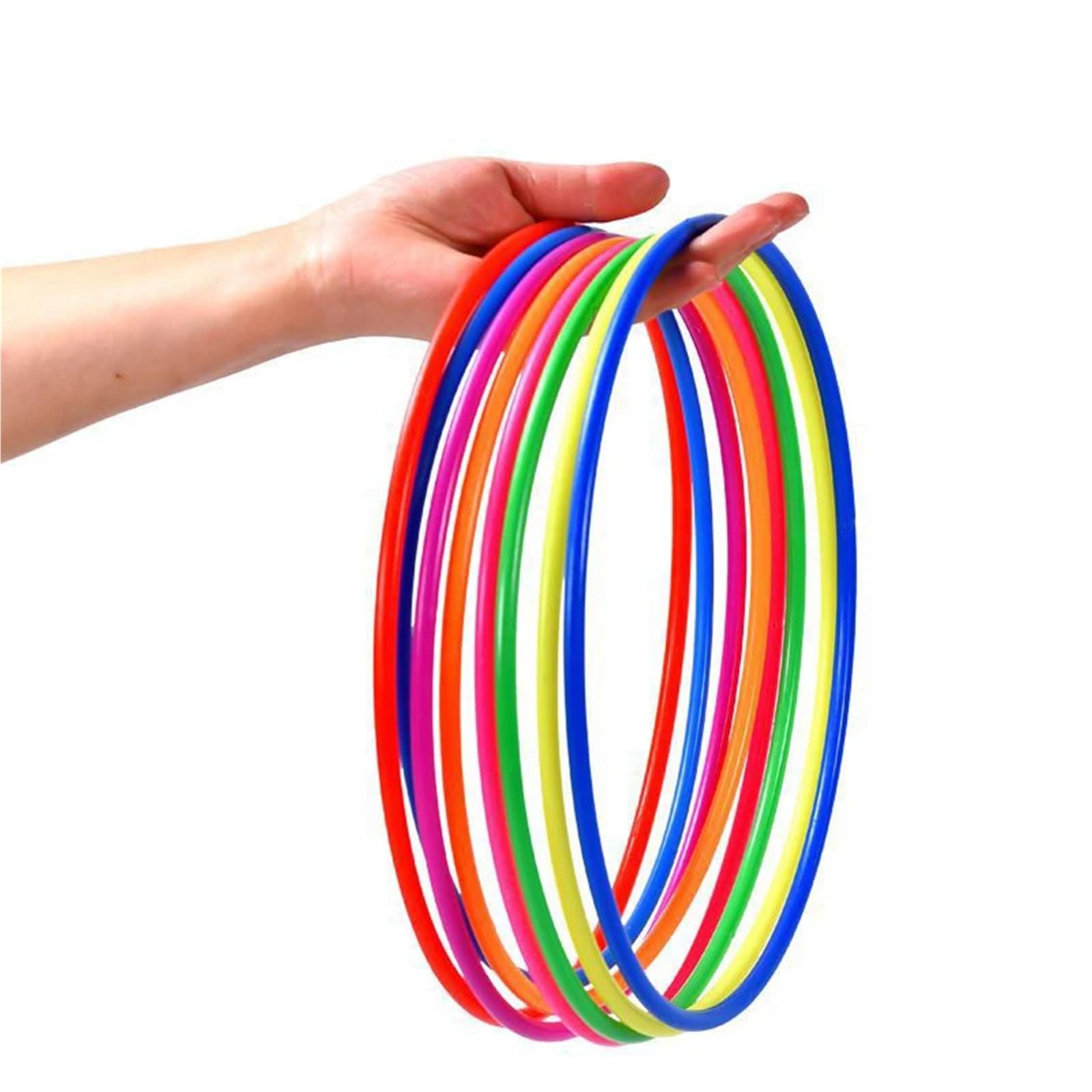 Anillos De Agilidad 10 Anillos de plástico Multicolor for lanzar Aros, Practicar Velocidad, Agilidad y Juegos de Carnaval en el Patio de recreo.(10PCS Size 30CM)
