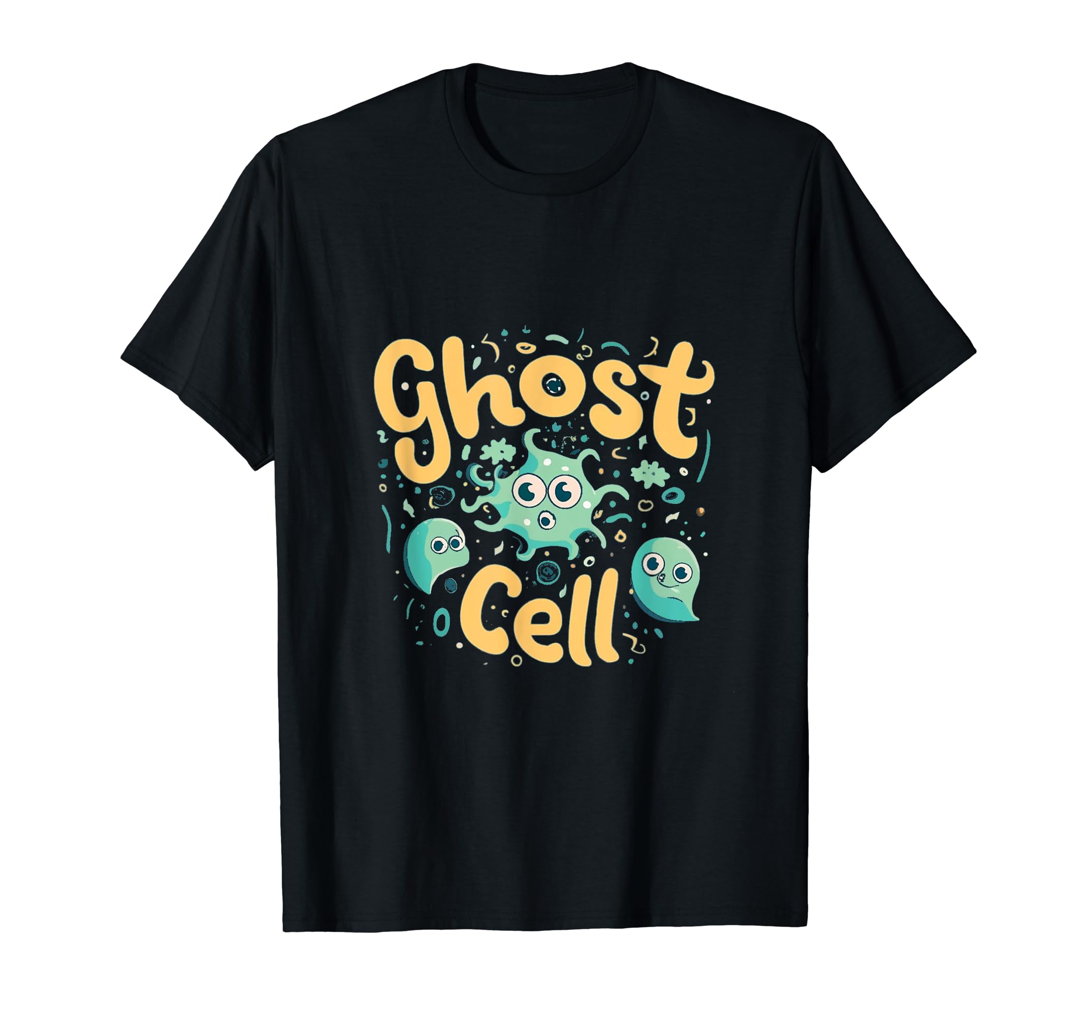Ghost Cell Biology Funny Science Halloween Graphic T-Shirt