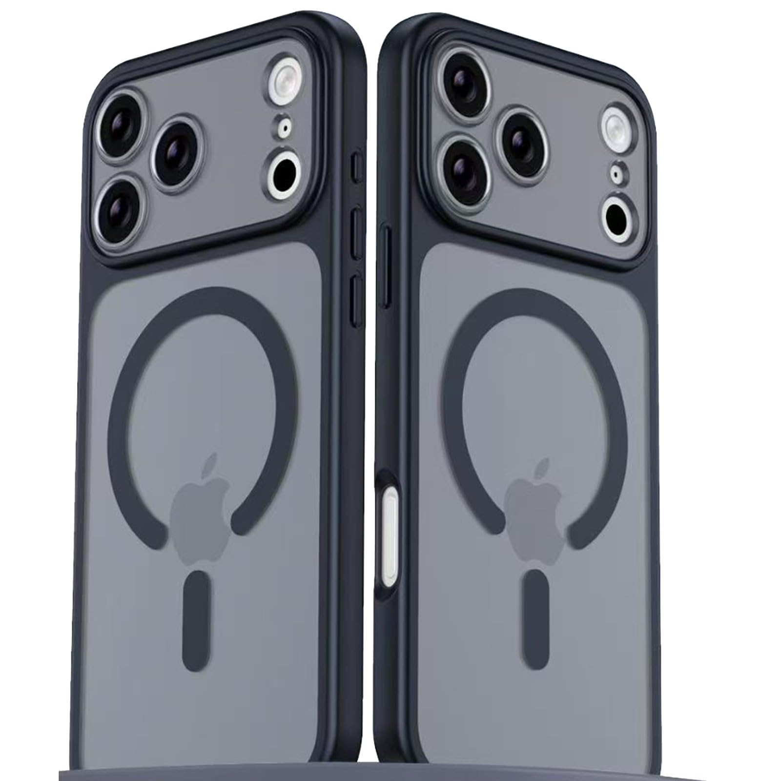 Coque iPhone 15 Pro rigide bleu foncé silicone mat anti-trace