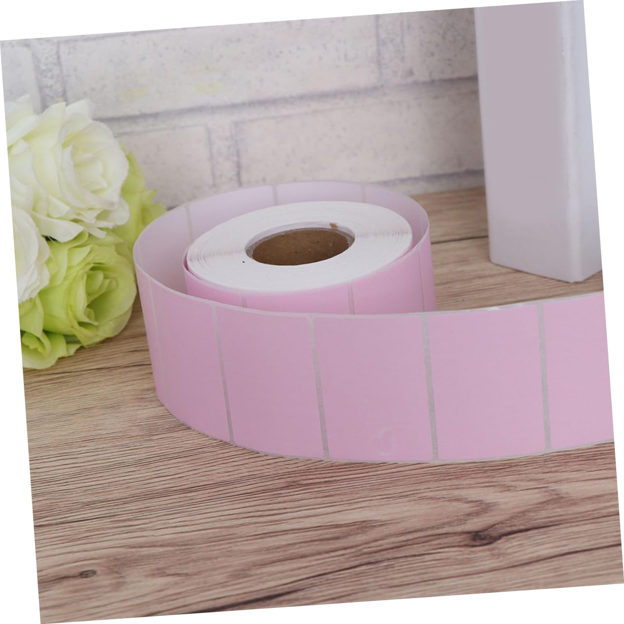 Gadpiparty Etichette e Resistente All'acqua in Carta Termica per Etichettatrice Rosa da 60x40mm 2 Pezzi Superficie Liscia per Spedizioni e Indirizzi