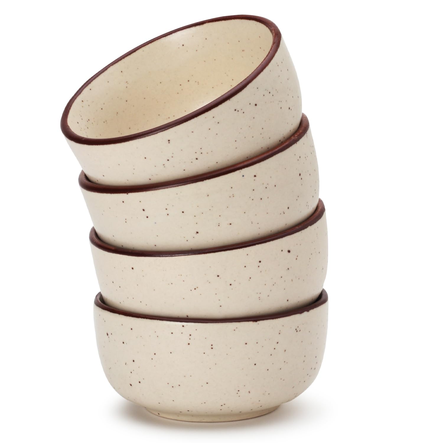 Bodhi House Ceramic Bowl Set - 4 Piece, Feather White -12