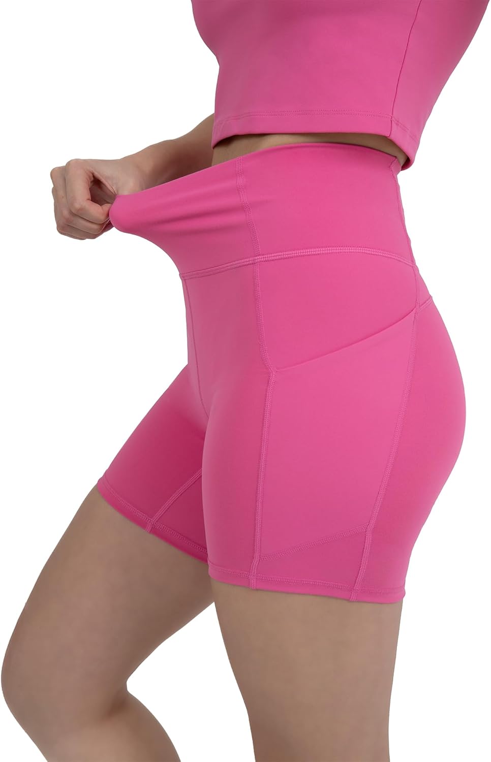 YITTY Active Women's UltraLuxe High Waist Pocket Biker Shorts – 3"/6" Tummy Control, Compression, Breathable & Activewear - Image 4