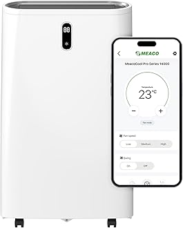 Meaco MeacoCool Pro Series 14,000 Portable Air Conditioner - Wi-Fi enabled with Meaco App, Low Energy, Low Noise, Free Flexible Window Kit [Energy Class A]