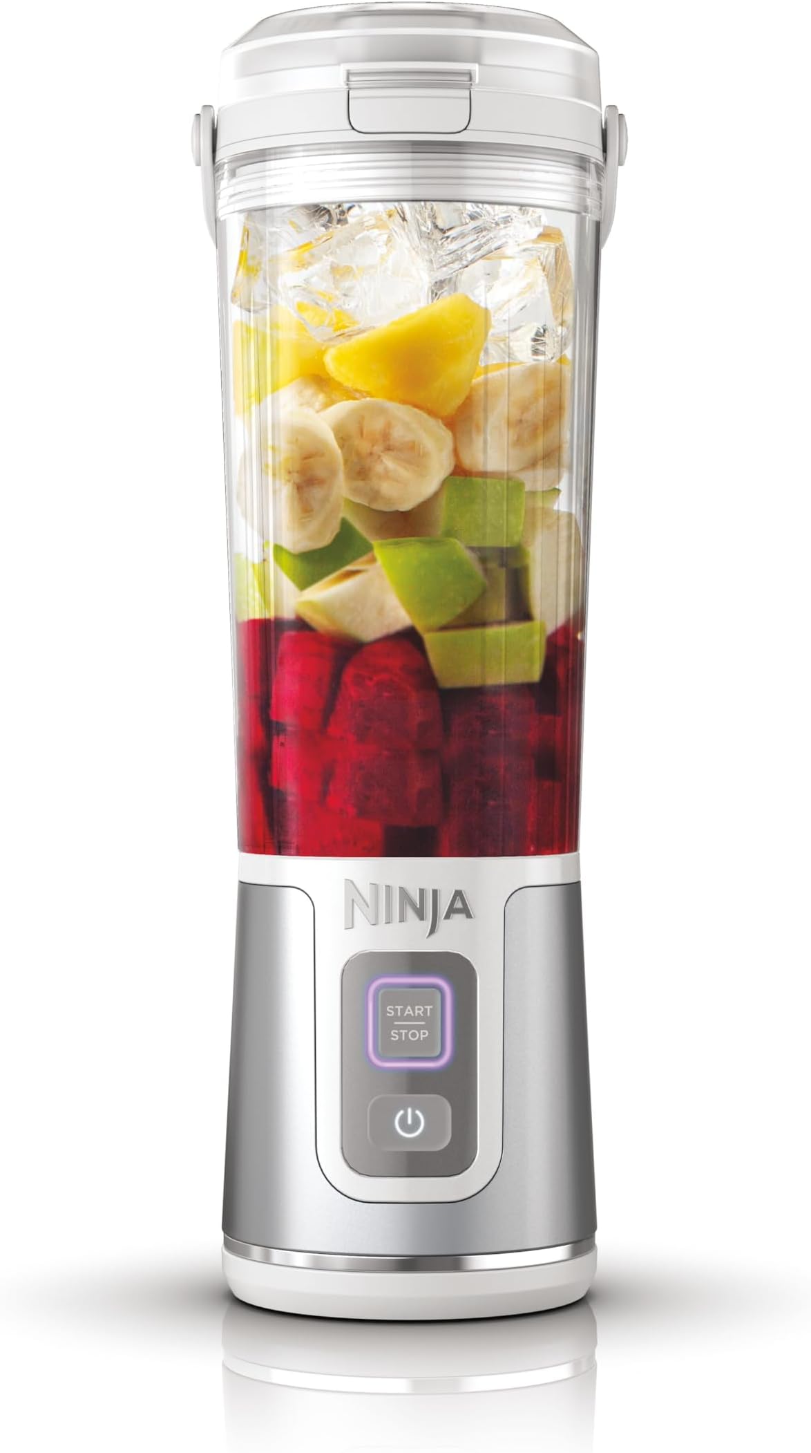 Ninja BC151WH Blast Portable Blender, Cordless, 18oz. Vessel, Personal Blender-for Shakes & Smoothies, BPA Free, Leakproof-Lid & Sip Spout, USB-C Rechargeable, Dishwasher Safe Parts, White