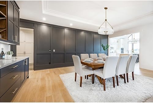 Miniatura 8 de Nuvo Lighting 67691-4 Lámpara colgante de latón natural de tela de lino blanco para interiores (Halter 4LT colgante BRS (60-7691))