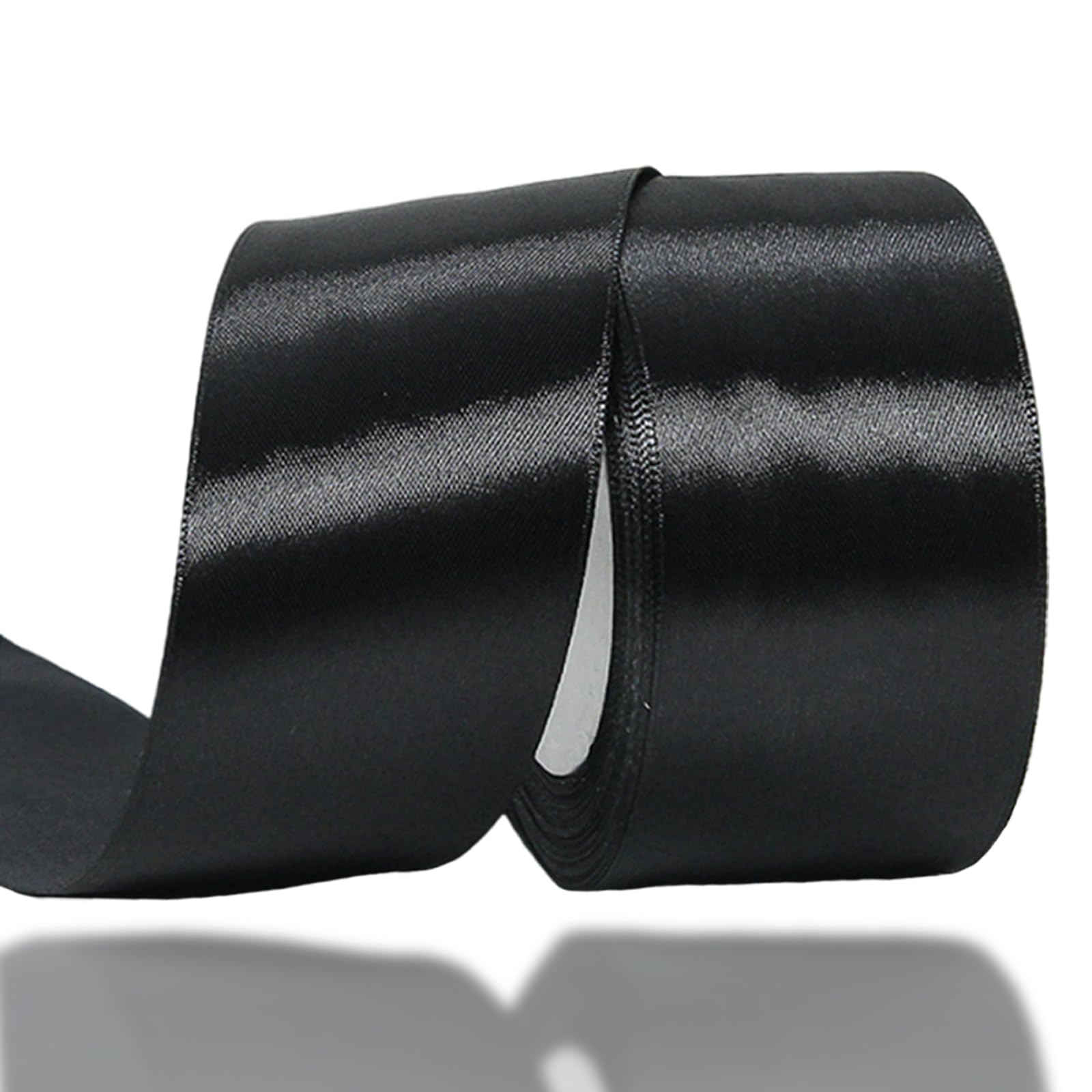 Black Ribbon 50mm for Gift Wrapping 22M,Black Satin Ribbon 50mm Wide for Crafting Cake,Hair Bow,Polyester Ribbon Christmas Decoration,Wedding Car Decor