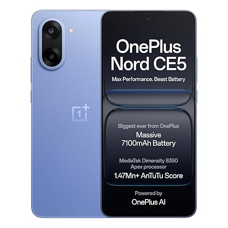 OnePlus Nord CE5 | Massive 7100mAh Battery | MediaTek Dimensity 8...