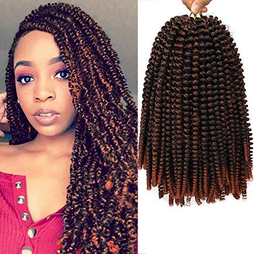 Urban Braidz Fluffy and Silky Ombre Spring Twist Hair Passion Twist Hair Crotchet Hair Marley Twist Hair Extensions for Braiding 12 inches M1B/350 (Lot of 3 packs) 160G/Pack