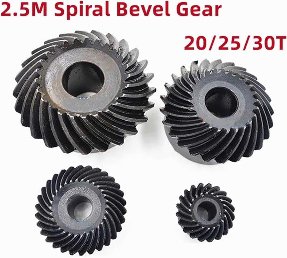 Zahnrad-Spiral-Kegelradgetriebe, 2,5-Modul-Spiral-Kegelradgetriebe, 20/25/30 Zähne, Kegelradgetriebe, 2,5 m, Stahl, links/rechts, Spiralgetriebeteile, Getriebe