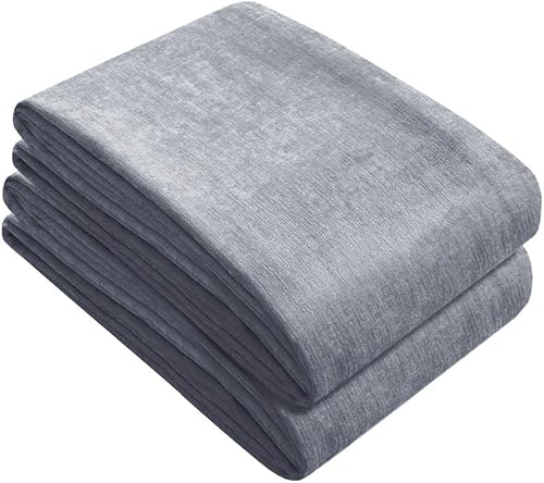 Miniatura 15 de ELKCA - Cortinas de ventana de chenilla dorada de doble cara para sala de estar, cortinas de lujo para dormitorio, con ojales en la parte superior