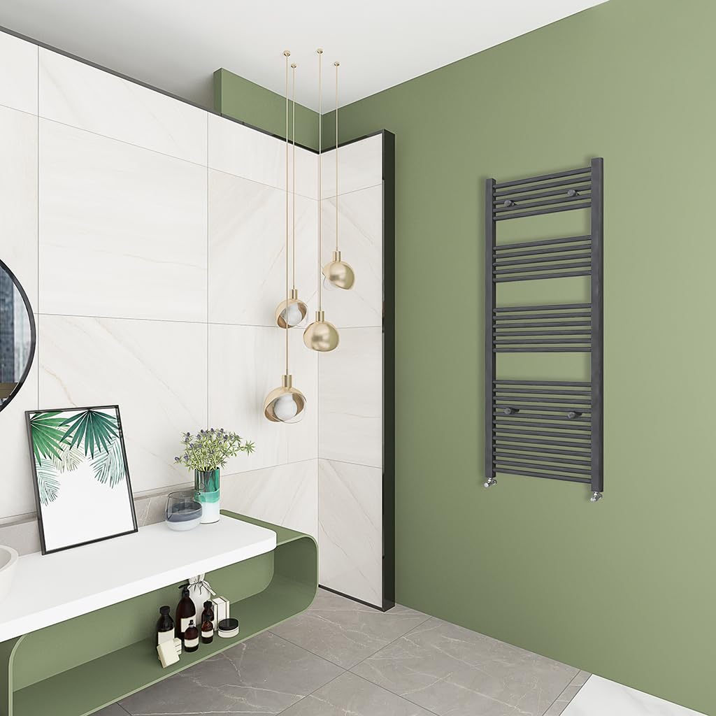 AICAIT Termoarredo Bagno Scaldasalviette Acciaio al carbonio Termosifone Antracitico 1500x450mm