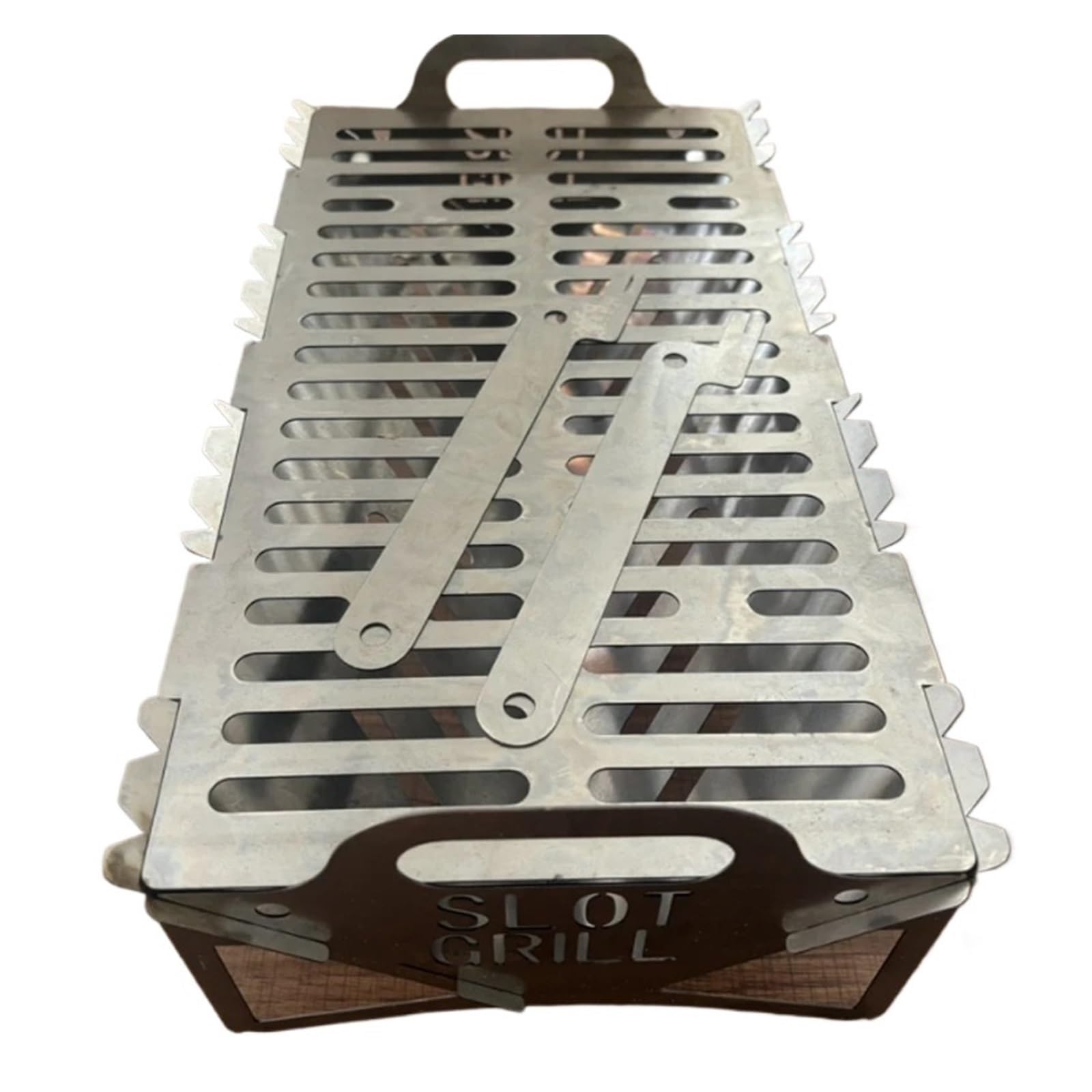 Parrilla De Barbacoa De Carbón Plegable, Herramienta Portátil for Acampar De Acero Inoxidable