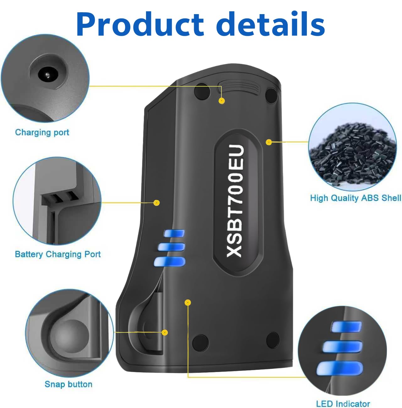Batterie lithium-ion de rechange 25,2 V XSBT700EU pour aspirateurs sans fil Shark XSBT700EU XSBT700 XSBT750, IZ201 IZ251 IZ462H IZ463H IZ482H IZ483H