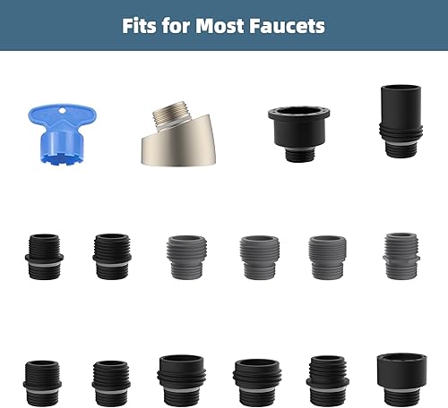 Miniatura 9 de iFealClear Cabezal rociador extraíble con 3 modos para grifo de cocina, boquilla rociadora de grifo de fregadero de cocina, reemplazo de cabezal de