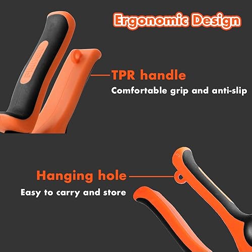 Miniatura 6 de Tijeras de aviación de 12 pulgadas, tijeras de corte recto largo con cuchilla CR-V y agarre cómodo, tijeras de 11.811 in para cortar láminas de