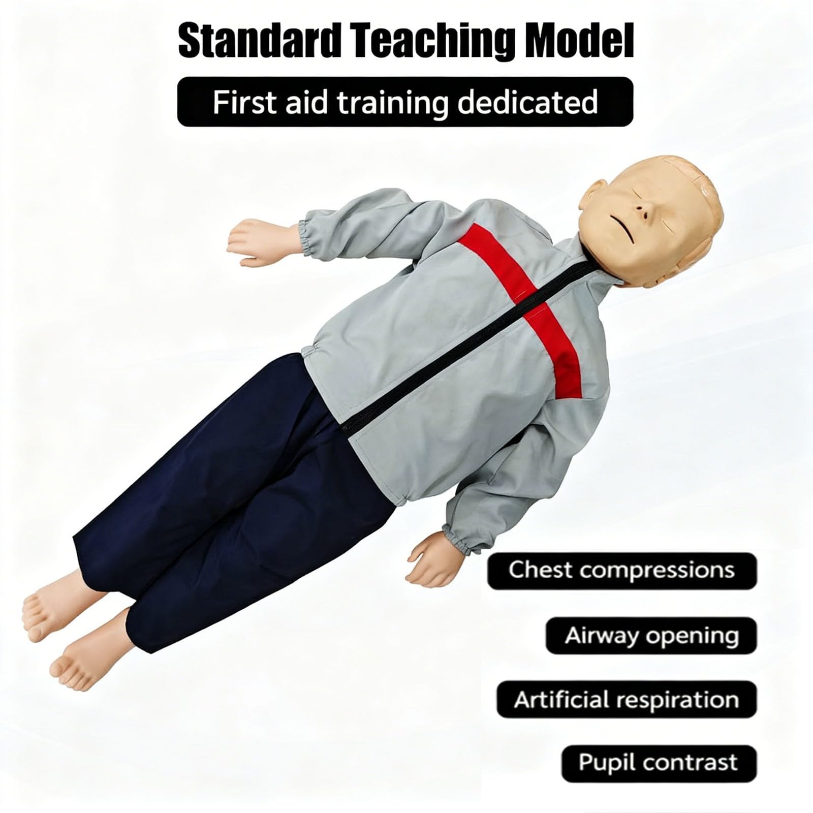 ELZEM CPR Manichino didattico Bambino Professionale Formazione Manichino Primo Soccorso Modello Medico Umano per Addestramento al Pronto Soccorso A