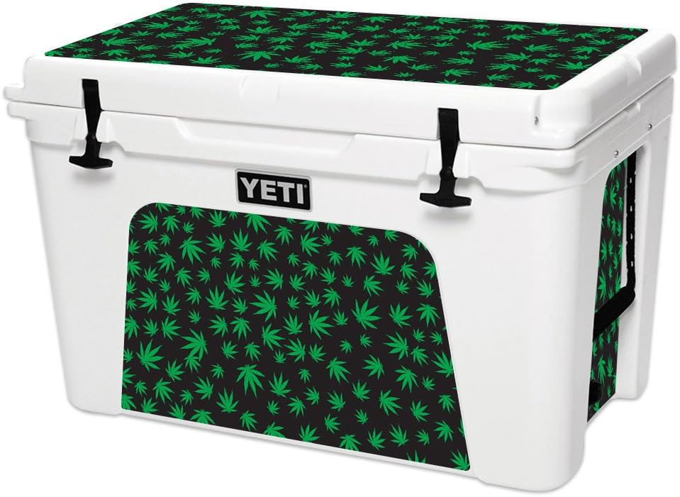 MightySkins Skin Compatible with YETI Tundra 105 qt Cooler - Marijuana | Protective Viny wrap | Easy to Apply and Change Style | Made in The USA