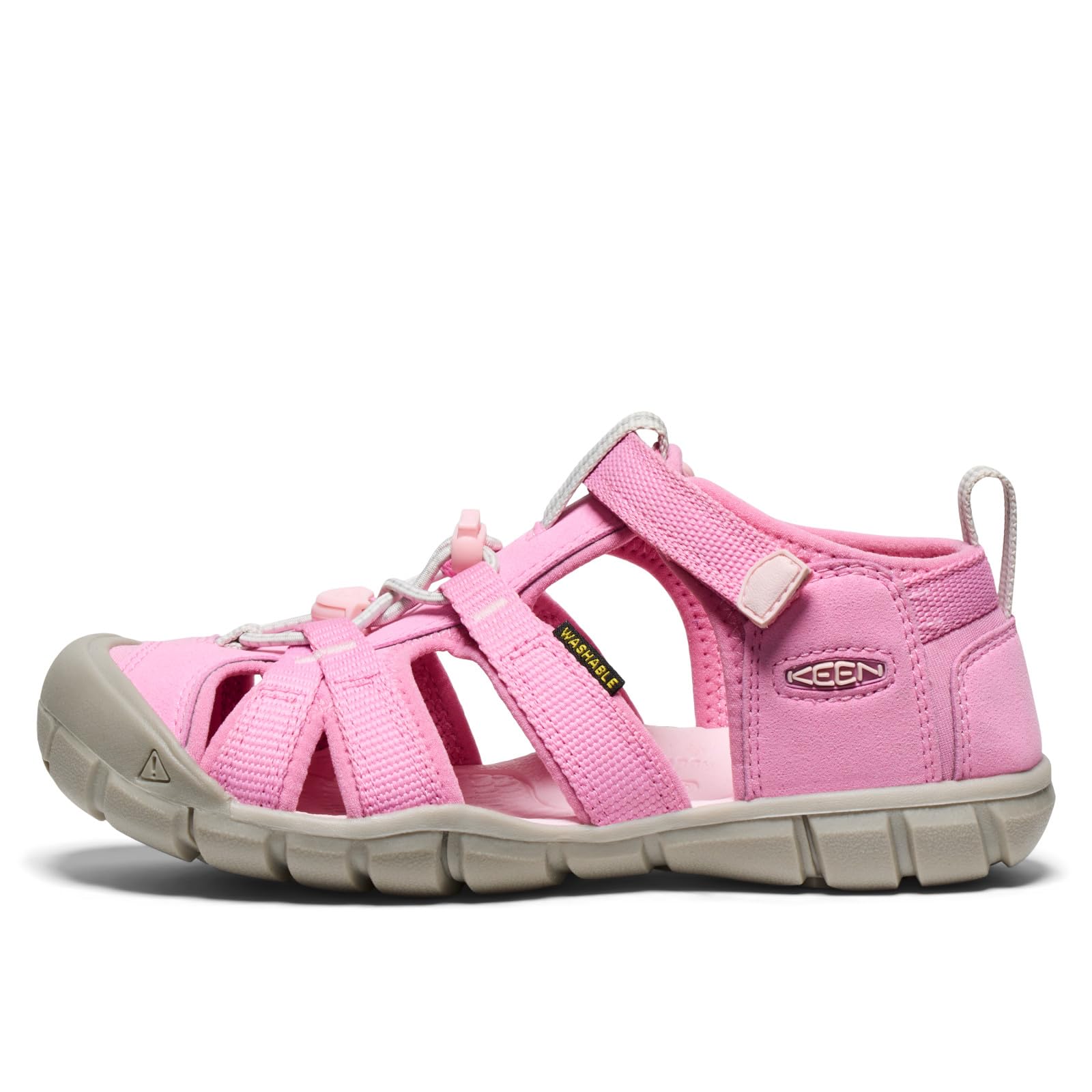 KEEN Unisex - dziecięce sandały Seacamp 2 CNX z zamkniętymi palcami, Moonlite fioletowo-chichot różowy, 3 Big Kid