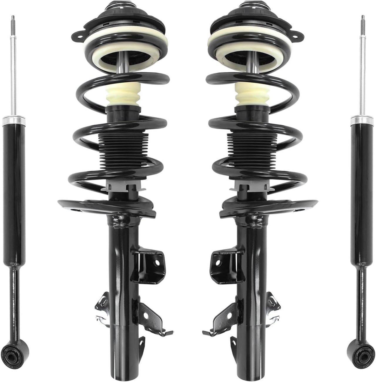 COMPLETESTRUTS - Front Quick Complete Strut Assemblies with Coil Springs and Rear Shock Absorbers Replacement for 2014-2022 Jeep Cherokee FWD - Set of 4