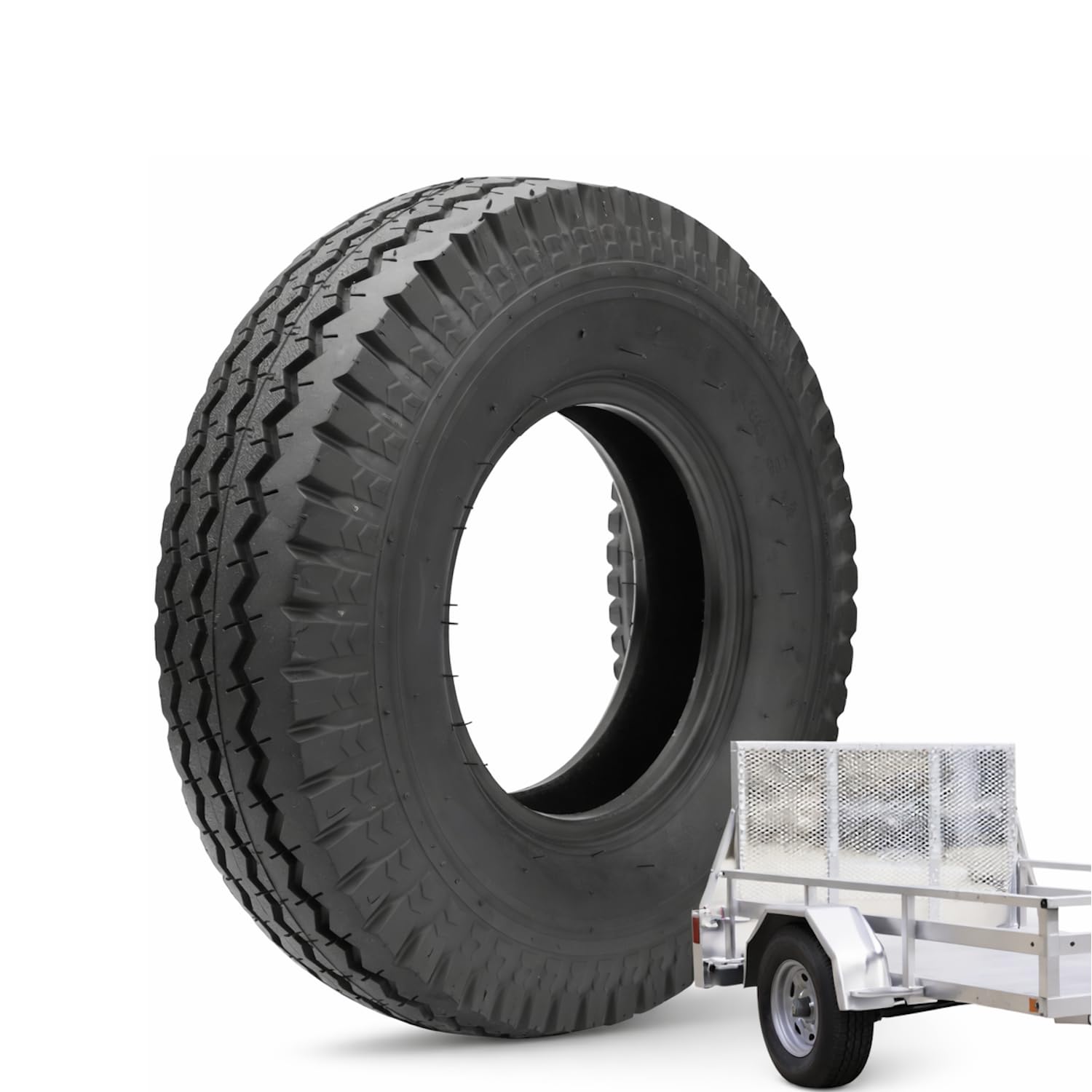 Ecovelò 1 Pneumatico 4.80/4.00-8 Rinforzato 4PR Gomme Copertone per Ruote Carrello Rimorchio da Barca