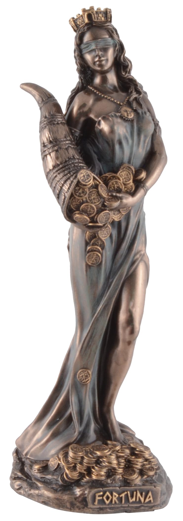 VOGLER Joh. Vogler GmbH Bronzierte Fortuna Statue Römische Göttin des Glücks 16cm Figur Glück Veronese
