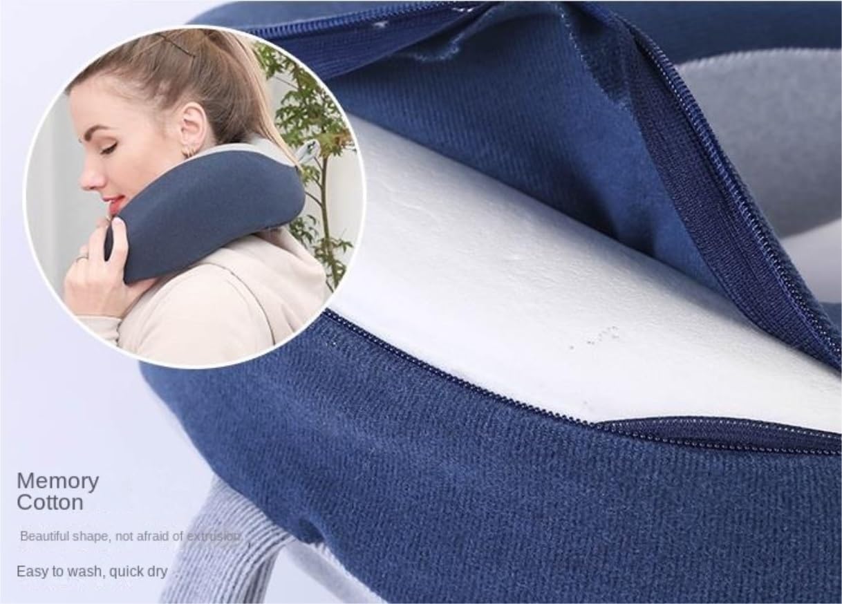 Nackenkissen Auto Nackenkissen Reise Reisekissen Aus Memory-Schaum, Reise-Nackenkissen, Kopf-Nacken-Stütze, Flugzeugkissen Travel Essentials(A)