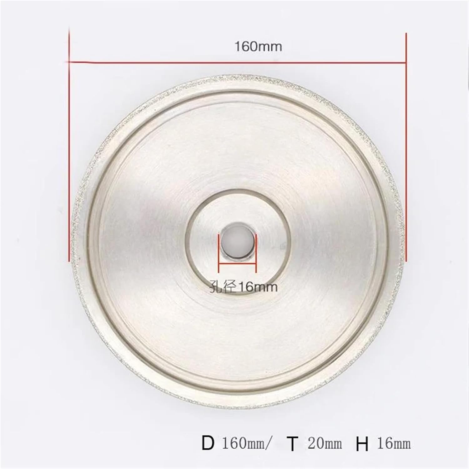 1pc 160x20x16mm Diamond Grinding Wheel for Shaping Machine Punching Mound/Water Mill Grinding Machine Peeling Tool Coarse Sand 80#