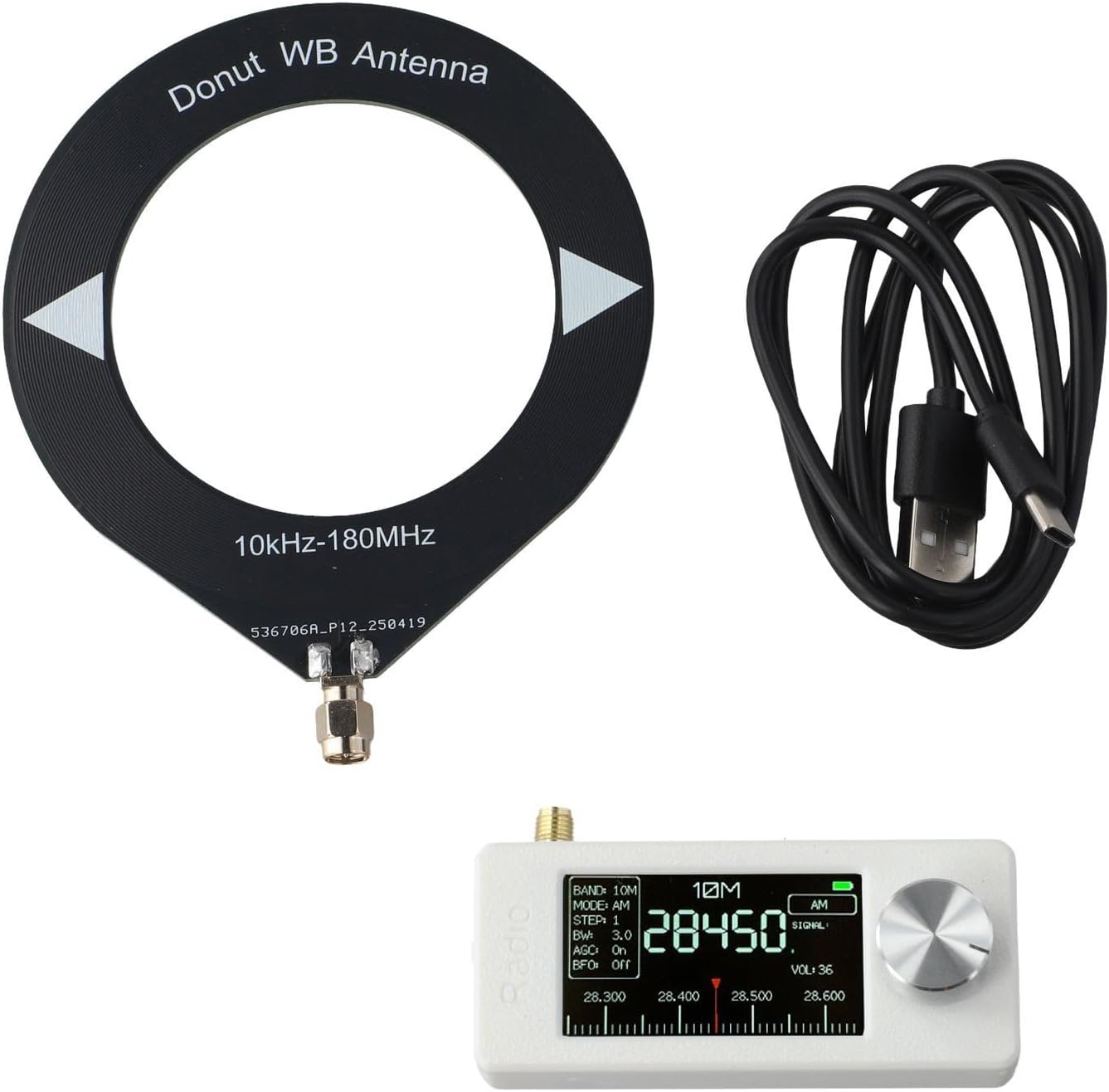 Lightweight SI4732 Pocket Radio with High Definition Display and Reliable Performance in Various Environments (white)