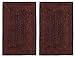 Cotton Craft 2 Piece Reversible Step Out Bath Mat Rug Set 17x24 Chocolate, 100% Pure Cotton, Super Soft, Plush & Absorbent, Hand Tufted Heavy Weight Construction, Full Reversible, Rug Pad Recommended