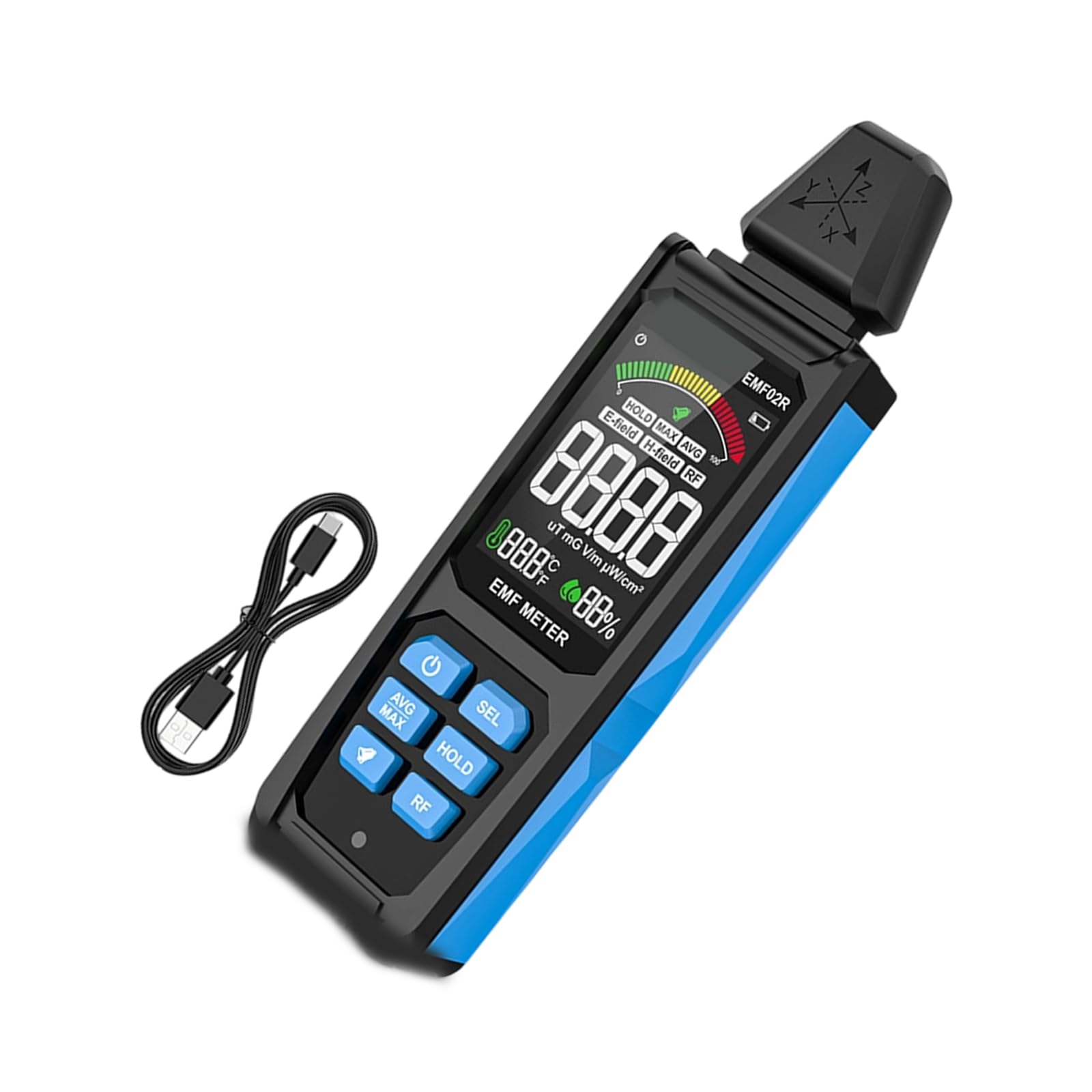 Portable Meter Lightweight Electromagnetic Field Tester for Easy Detection During Travel and Workplace Inspections Meter