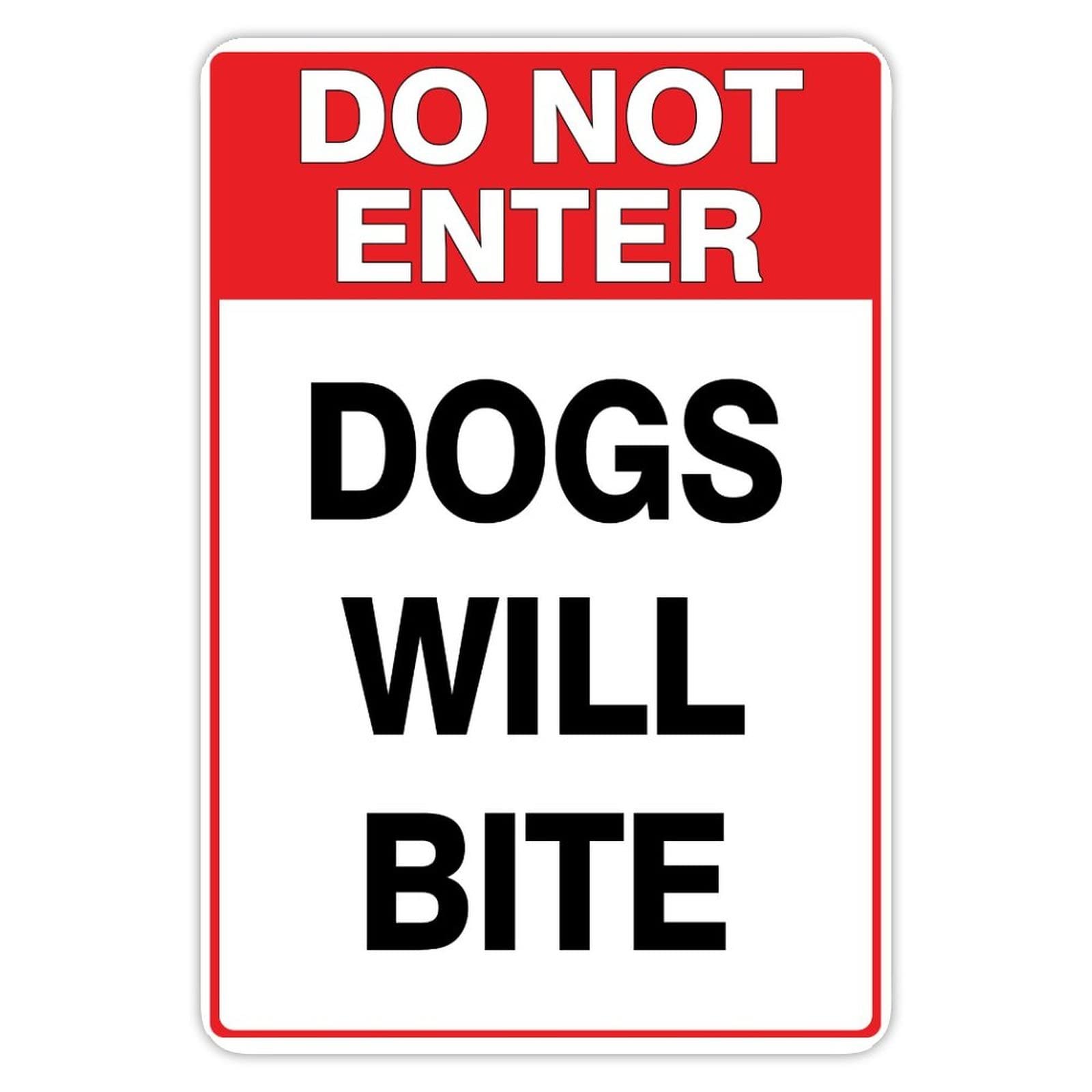 SignMission 8 x 12 in. Do Not Enter Dog Has Killed Warning Decal - Dog