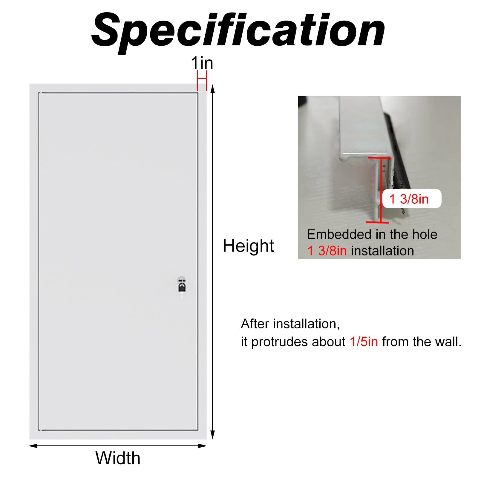 Aluminiowy panel dostępowy o szerokości 91,4 cm (91 x 61 cm) – biały właz dostępowy do płyt kartonowo-gipsowych do instalacji elektrycznych i konserwacji elektrycznej, pokrywa z otworem ściennym (91 x