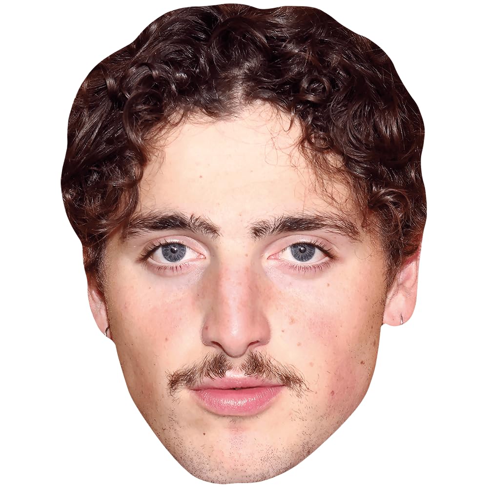 Benson Boone (Moustache) Celebrity Mask, Flat Card Face, Fancy Dress Mask
