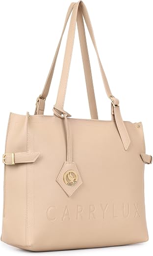 Carrylux Women's Soft PU Tote Bag | Large Single Compartment Shoulder Handbag with Adjustable Strap | Office, College &amp; Ca...