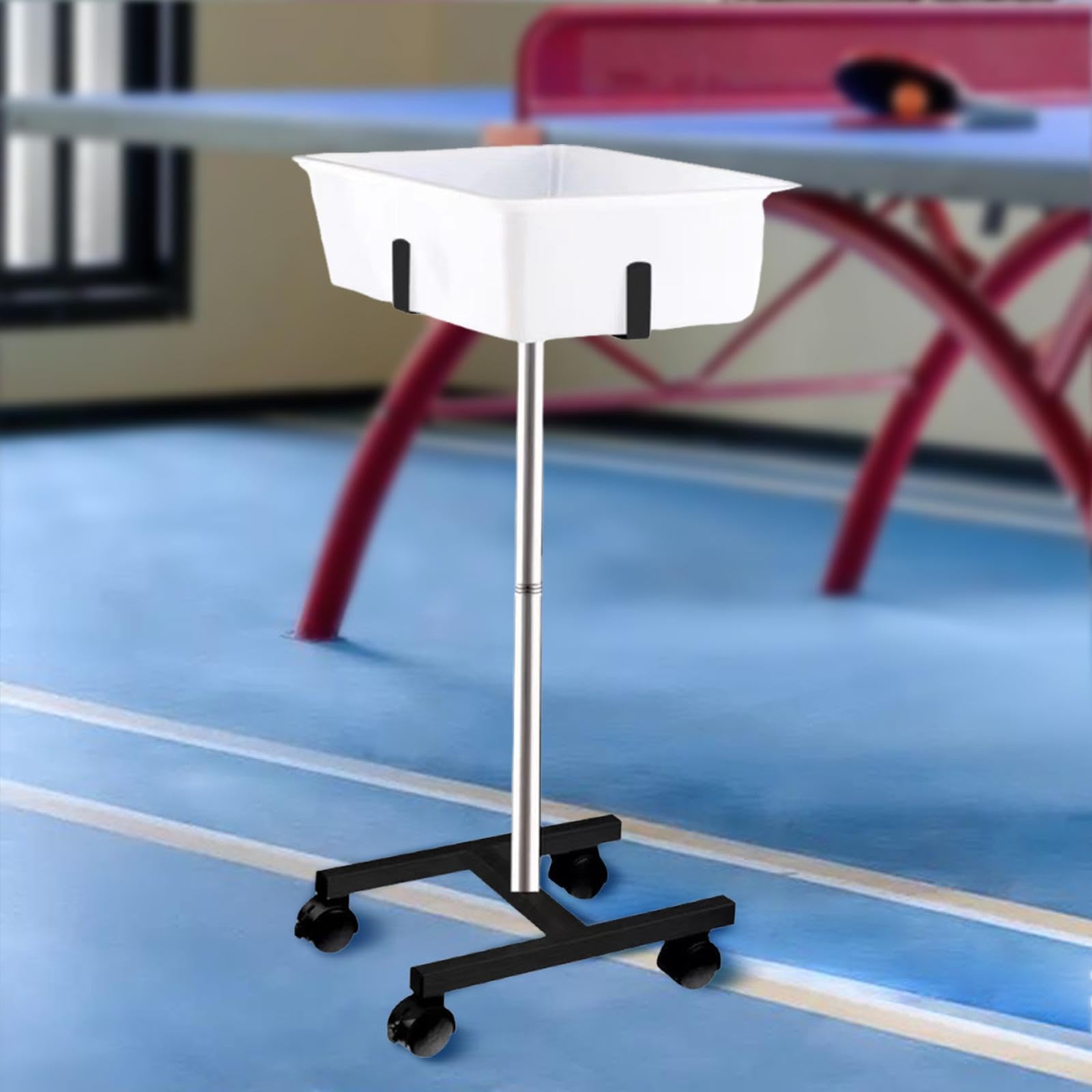 Supporto per Palline da Pong, Telaio per Allenamento, Altezza Regolabile, Supporto per riporre più Palline, efficiente per Tutte Le età, Cestino per la Raccolta di da