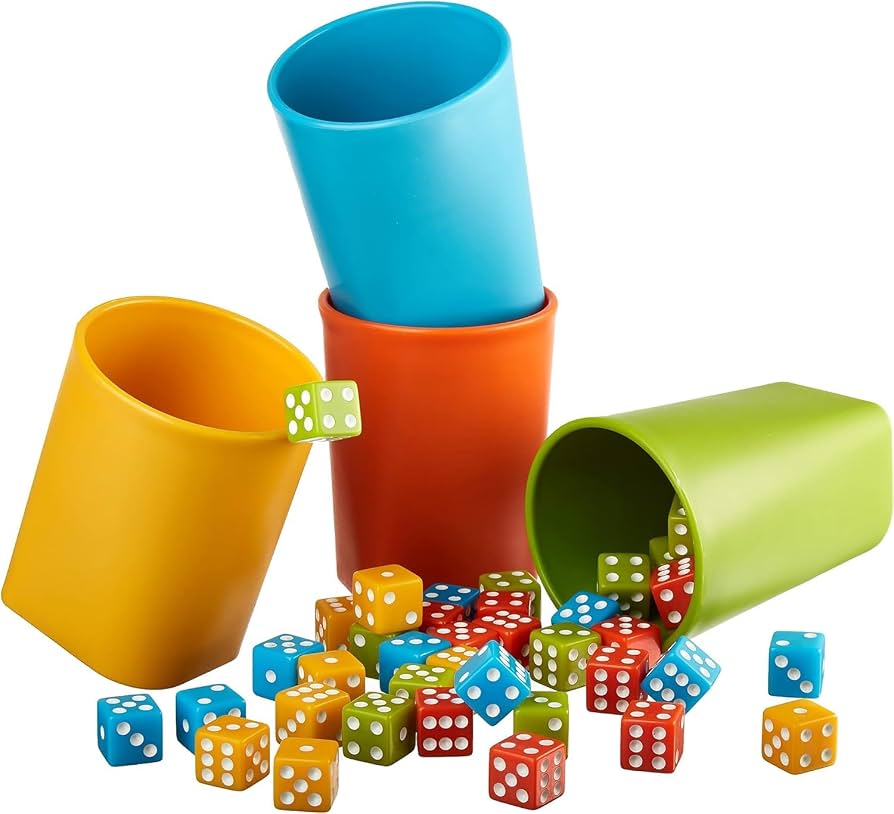 Lot De 4 Gobelets à Dés Avec Couvercle – Poker, KTV, Jeu Menteur, Farkle – Noir, 9x9 Cm