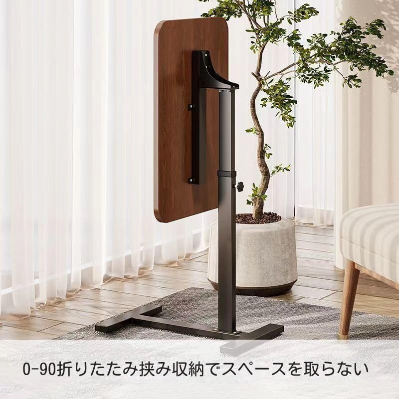 サイドテーブル ガス圧昇降 昇降式デスク高さ 在宅ワーク PCデスク幅