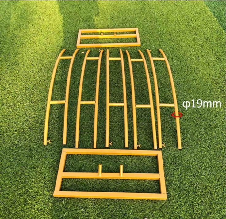Arco de boda de metal resistente redondo con bases antioxidantes, diseño de puerta lunar perfecto para eventos al aire libre. Tamaño: 2,8 x 3,2 m. Color: negro