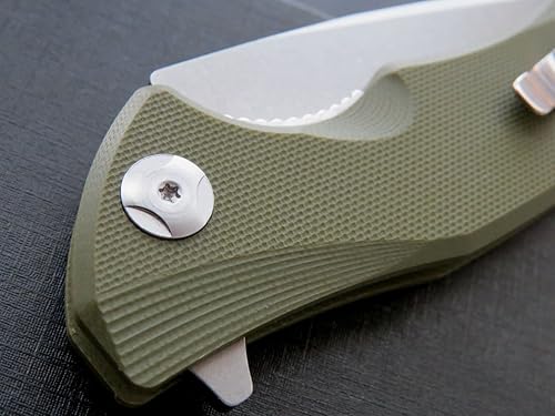 Miniatura 6 de Eafengrow Navajas de bolsillo D2 y mango G10, supervivencia al aire libre y cuchillo de transporte diario con clip (EF228-camuflaje)