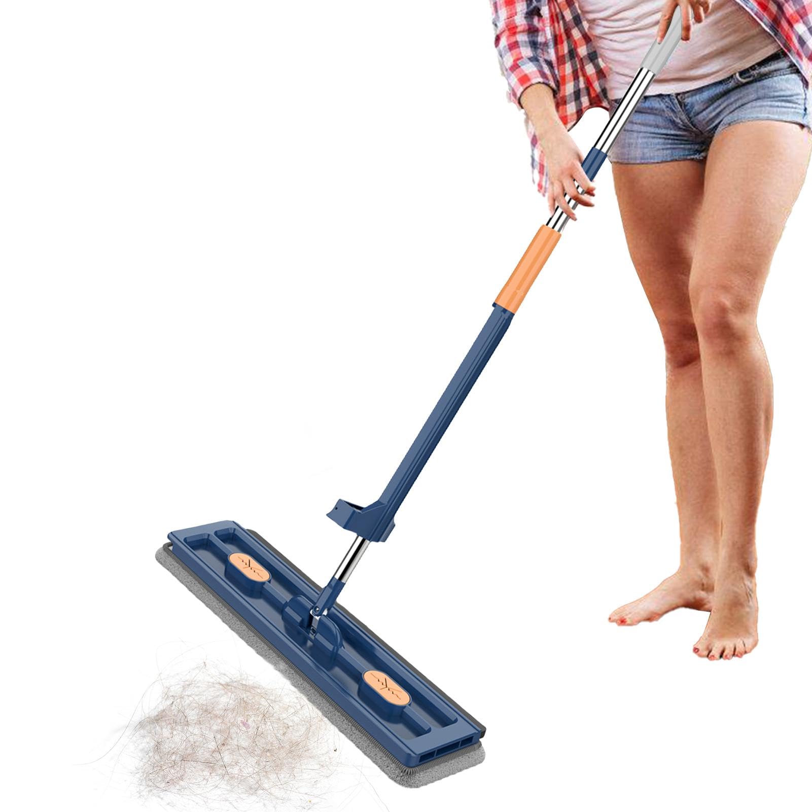 Vadrouille de nettoyage pour sol à double effet sec et humide avec microfibres