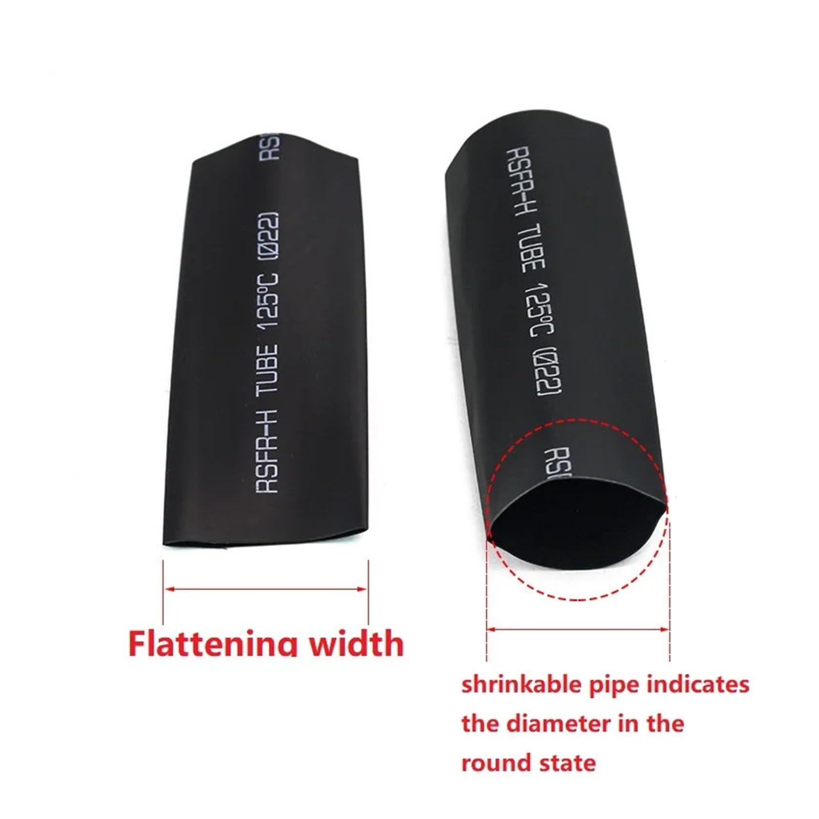 2:1 Nero 1 2 3 5 6 8 10 12 14mm Diametro Termorestringente Tubo Termoretraibile Tubo Manicotto Wrap FiloRiparazione del Connettore Fai da Te(18mm,25Meter)