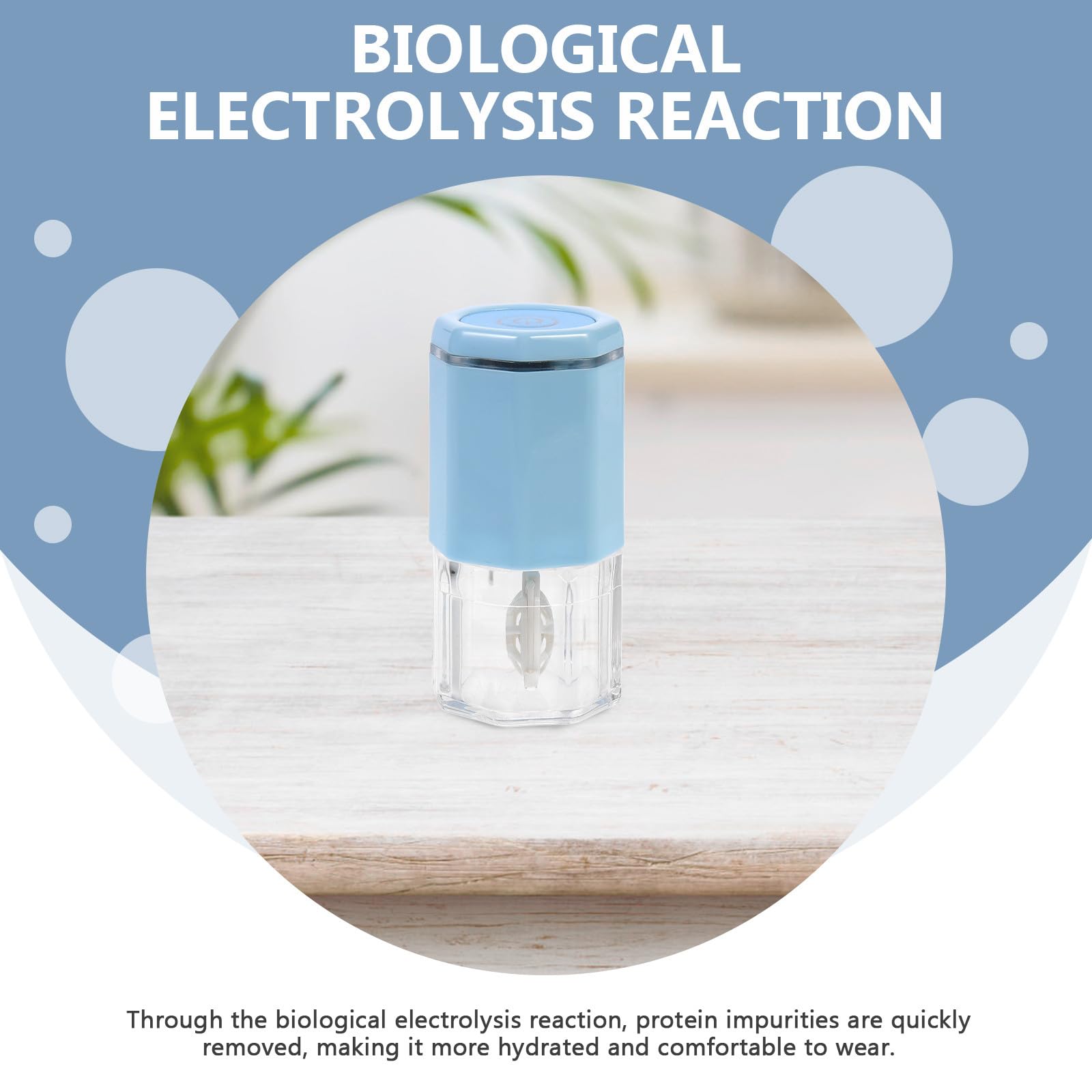 Máquina de Limpieza para Lentes Portátil Material Abs Reacción Electroquímica Biológica 1 Set Azul Adecuado para Uso en Oficina y Viajes