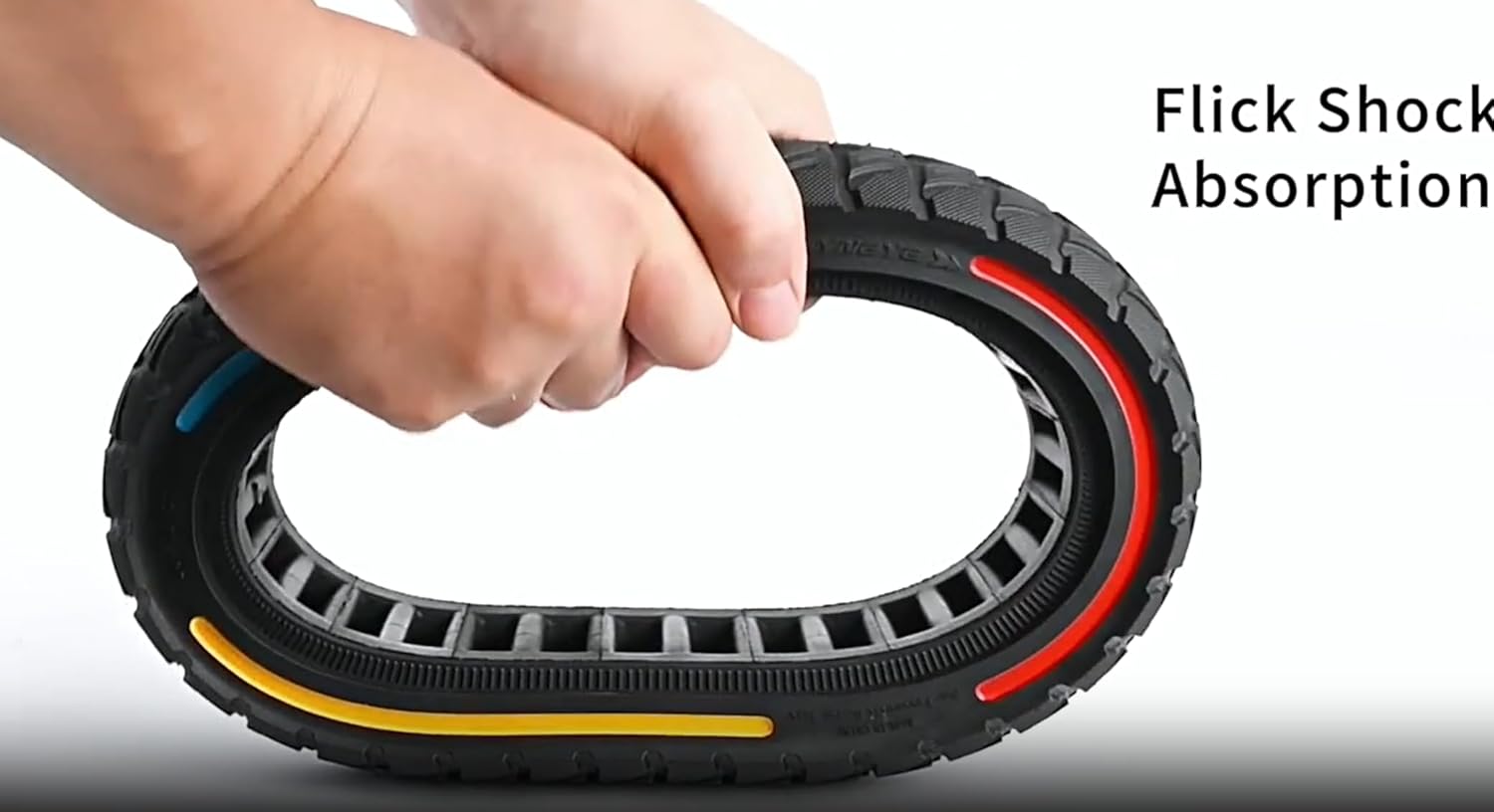 9.5x2.5-6.1 9.5" Off-Road Honeycomb Tire, Air Pocket Non-Pneumatic Solid Tyre w/Slot 45mm Replacement for NIU KQi3 Pro/Max/Sport Scooter Electric KickScooter Tyre Wheel Parts (A x2)