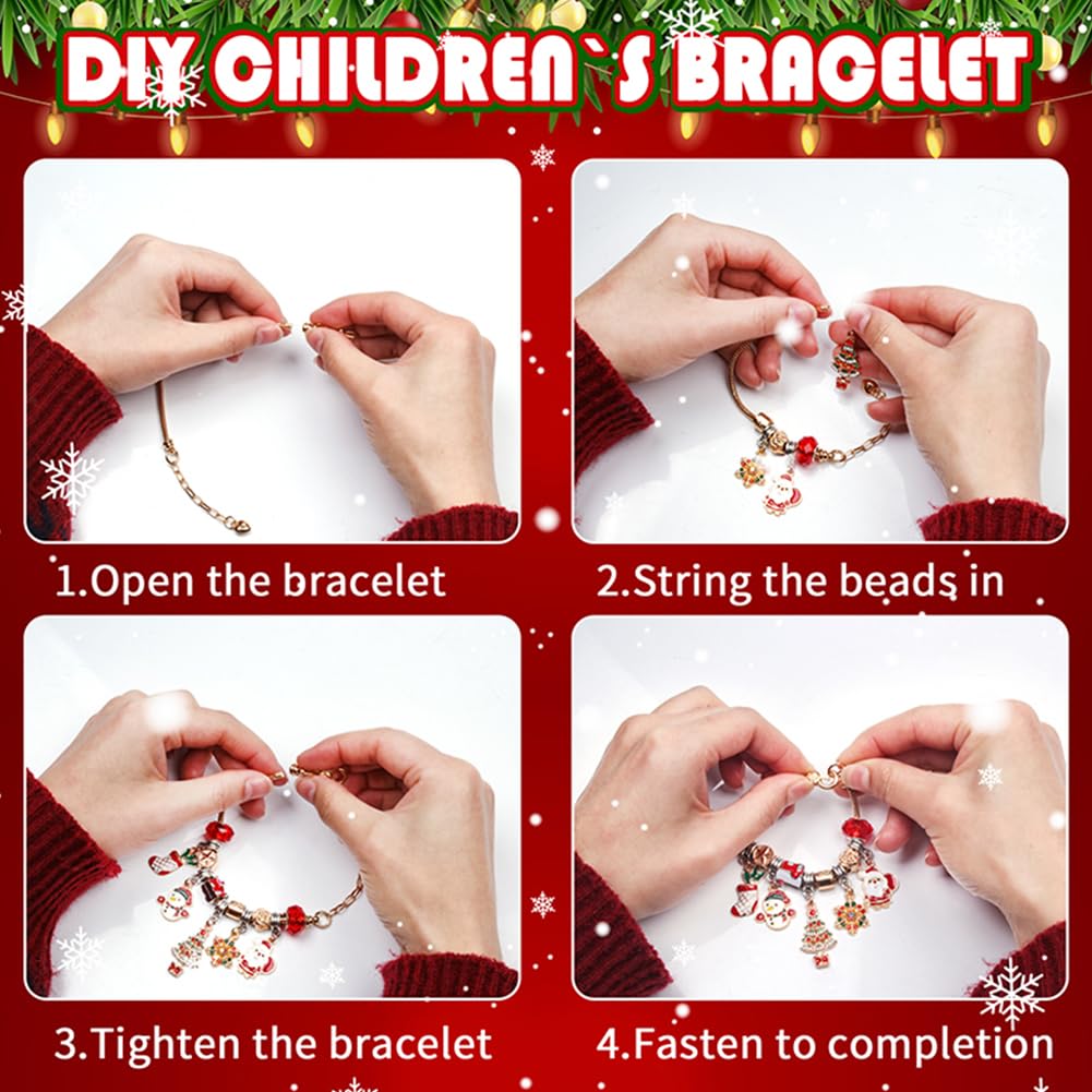 Calendario Dell'Avvento 2024 Ragazze Bambini, Gioielli Calendario Dell'Avvento Fai Da Te Ragazze, Calendario Di Natale 24 Riempimento Braccialetti,Ragazze 5 6 7 8 9 10 11 12 Anni (blue