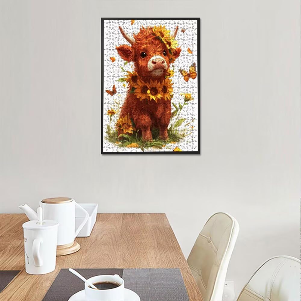 Puzzle 2000 Pezzi, Girosole Bovino Altipiano 3D Puzzle per Adulti Impegnativo, Educa Puzzles Artistico, Divertente E Stimolante Puzzles Decorativo per La Famiglia, Regalo Decorazione DX0YL6-922