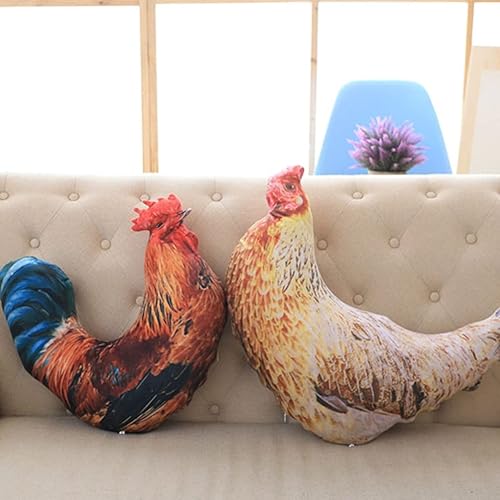 Miniatura 7 de LIFKOME Juguetes para niños, peluche de gallo de peluche, muñeco de pollo falso, cojín de espalda, decoración para San Valentín, cumpleaños, regalo
