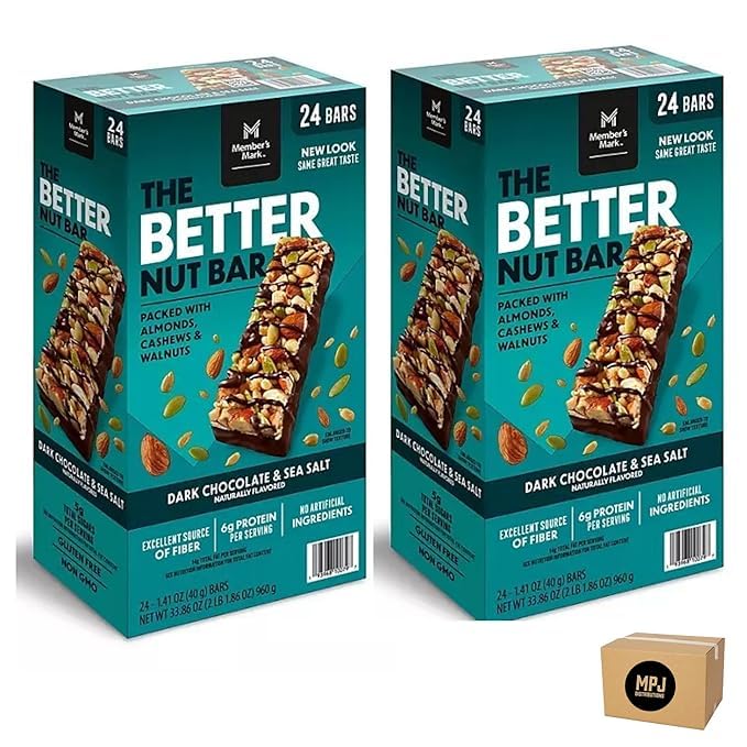 Generic The Better Nut Bar, Dark Chocolate and Sea Salt, 24 ct, Pack of 2